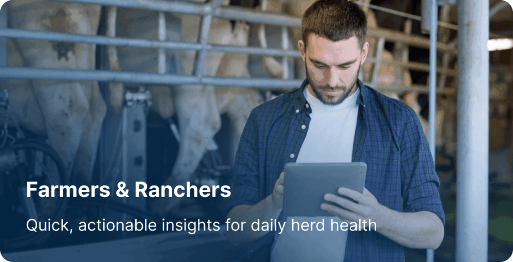 Farmers and ranchers using Vibrome® livestock biosignature monitoring for quick daily herd health insights